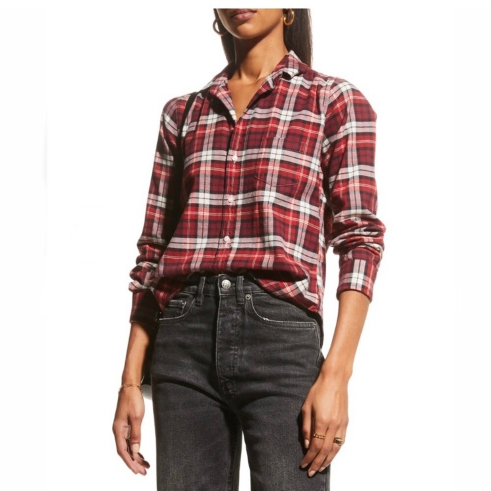 Frank & Eileen Red Plaid Barry NWT size Xs